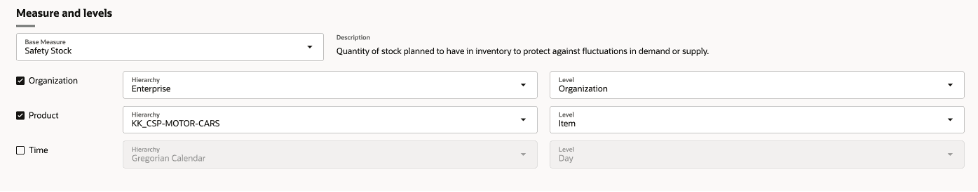 Measure and Levels for an Exception