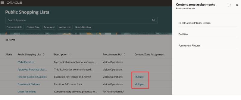 Review Assigned Content Zones