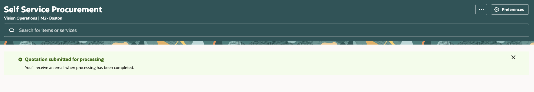 Confirmation Message