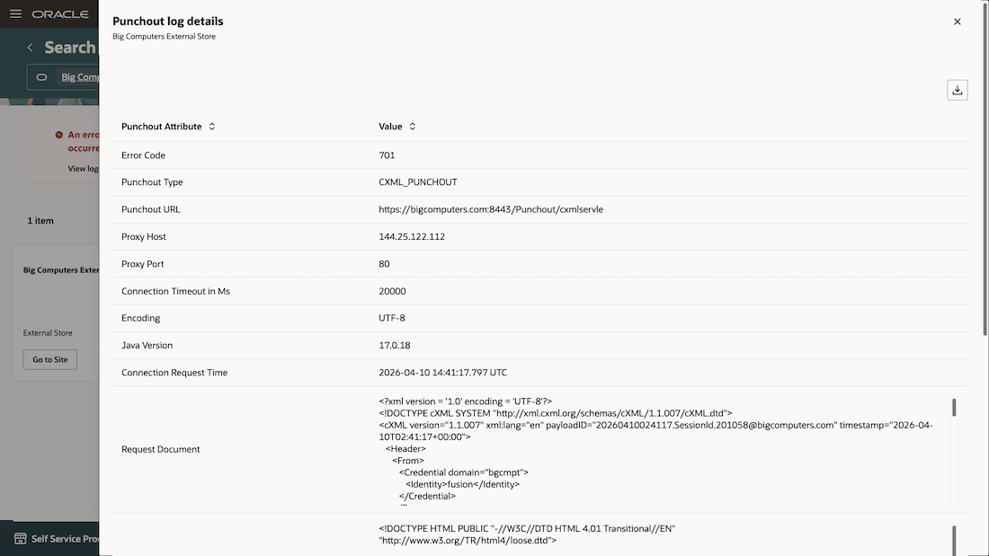Review Punchout Log to Diagnose Connection Issues