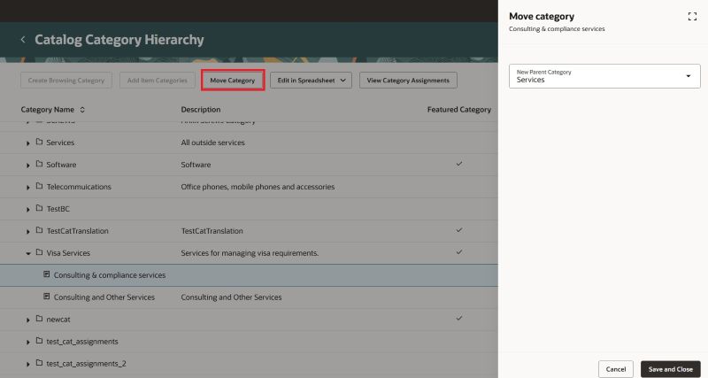 Move Category to a Different Category