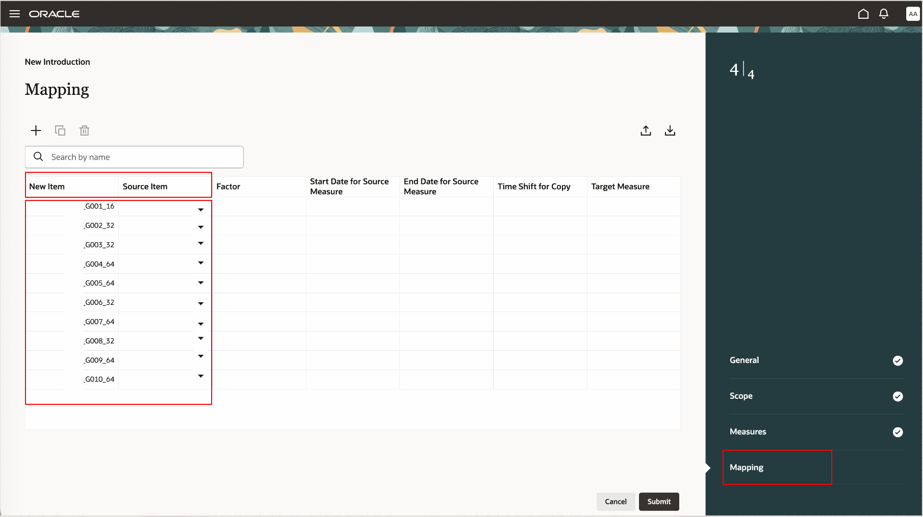 New members in Mapping step