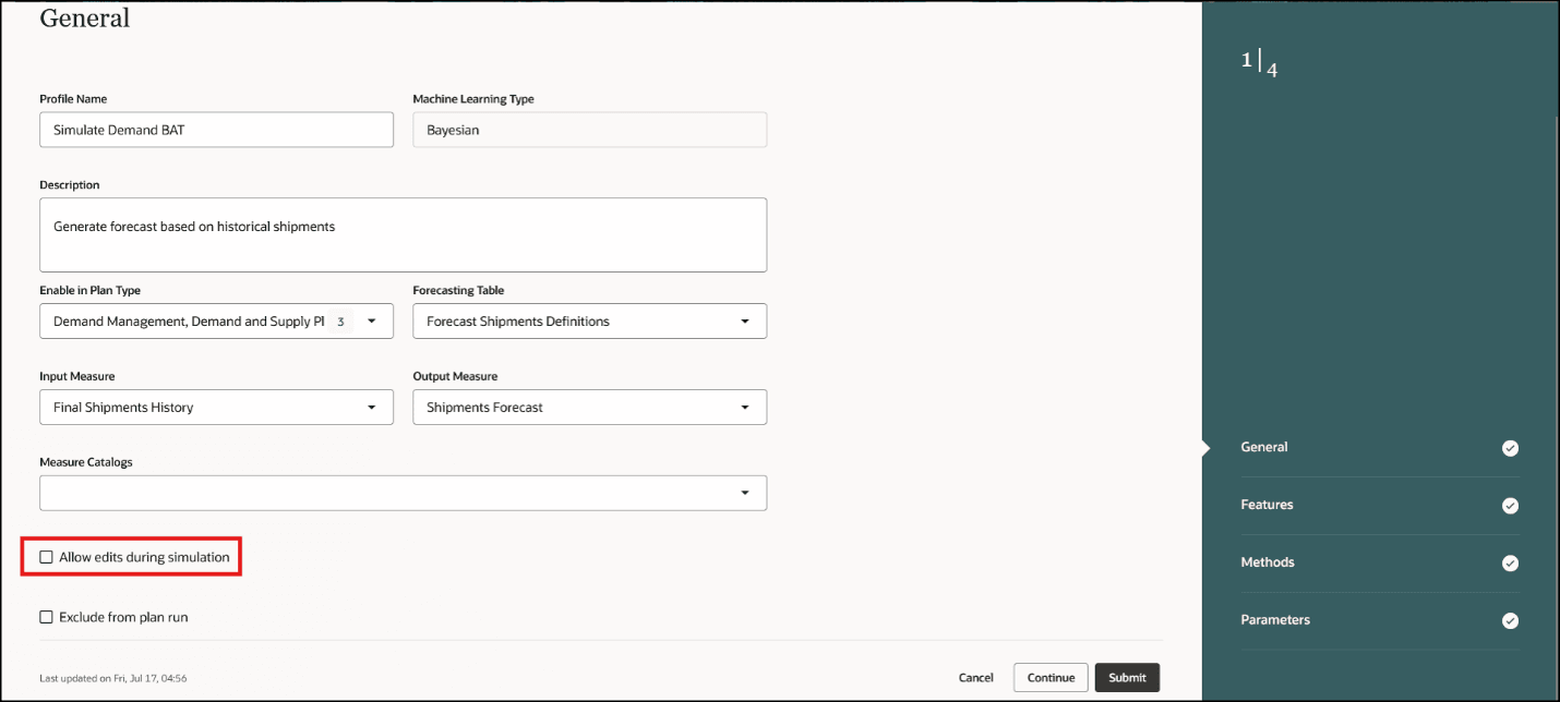 Checkbox for allowing edits during simulation