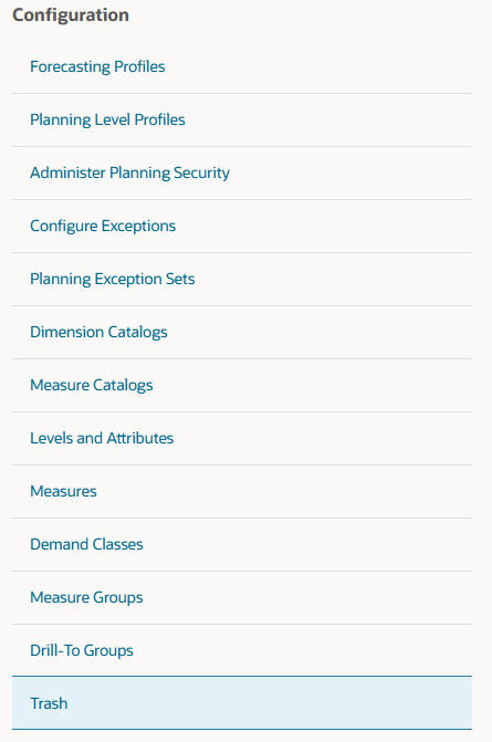 Actions drawer