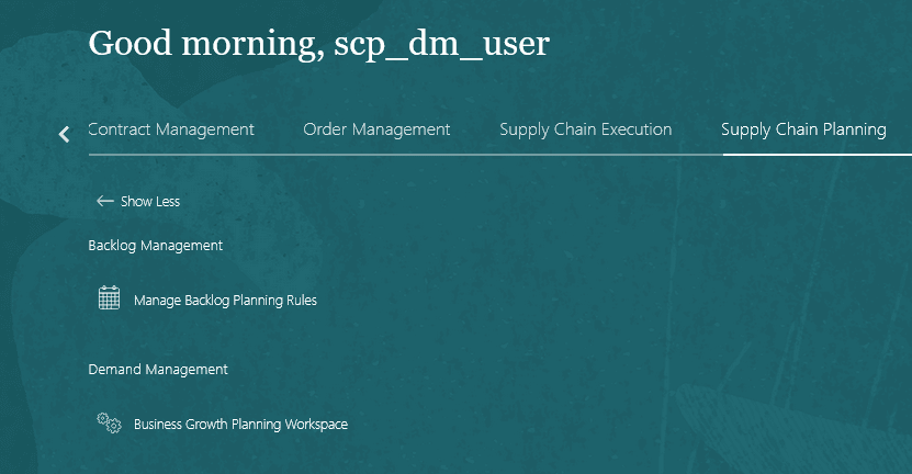 Navigation to Business Growth Planning Workspace