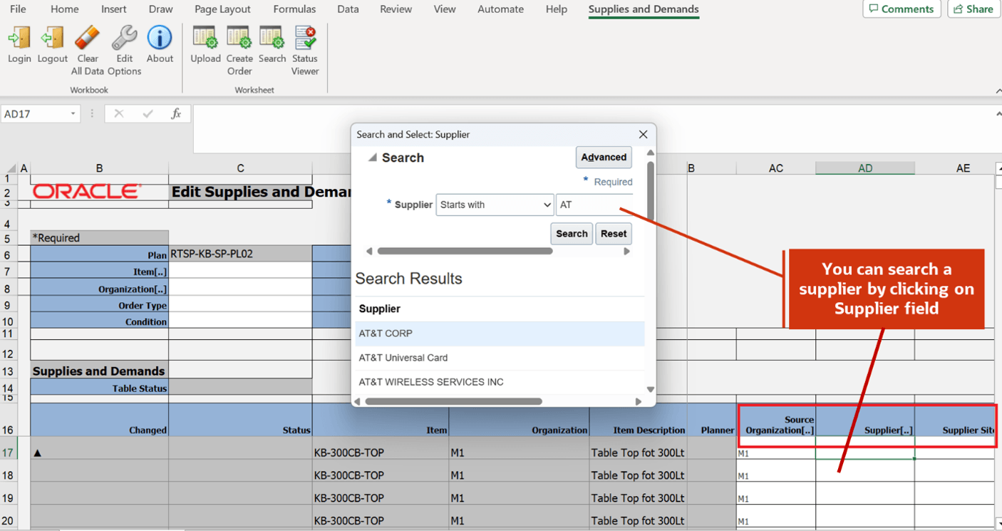 Predefined list for editable columns