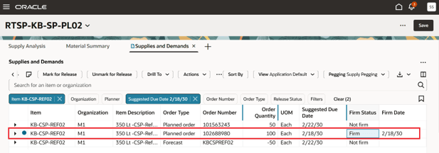 New orders in supplies and demands