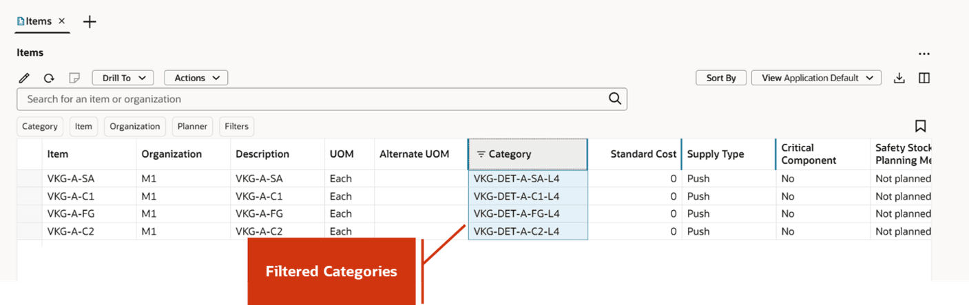 Filtered categories