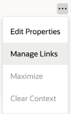 Manage links option