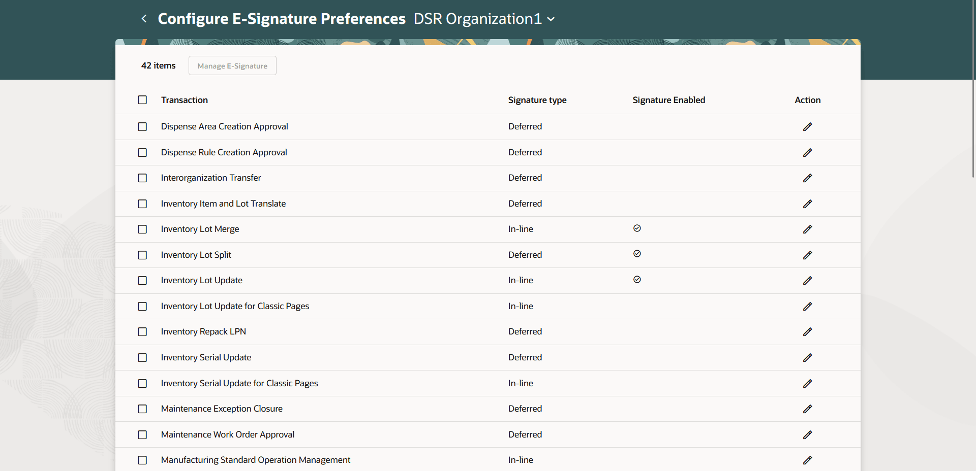 Configure E-Signature Preferences