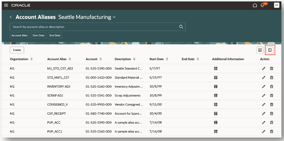Customize columns