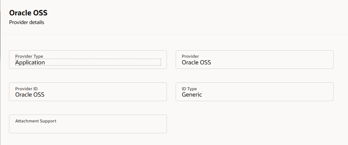 Oracle OSS Provider