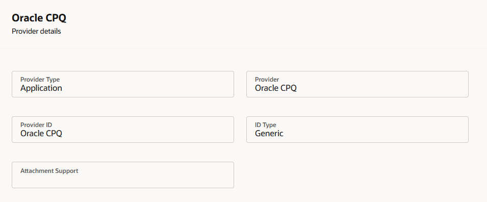 Oracle CPQ Provider