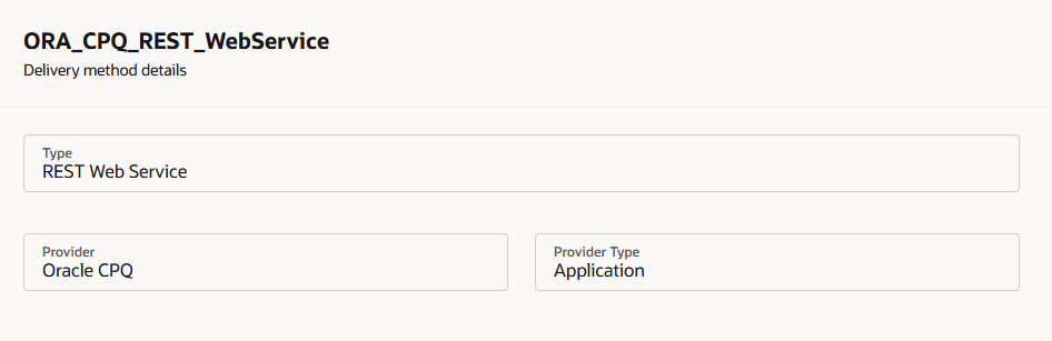 Oracle CPQ Delivery Method