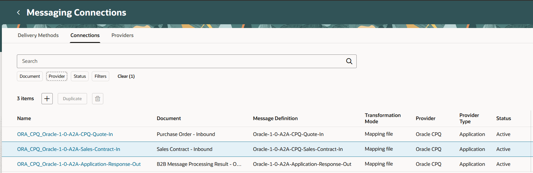 Oracle CPQ Messages