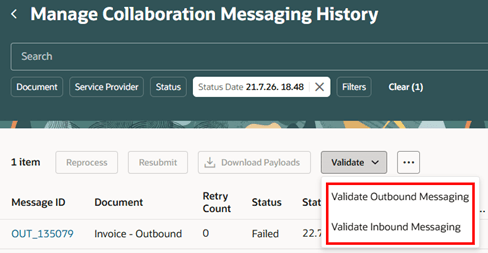 Validate Outbound and Inbound Messaging