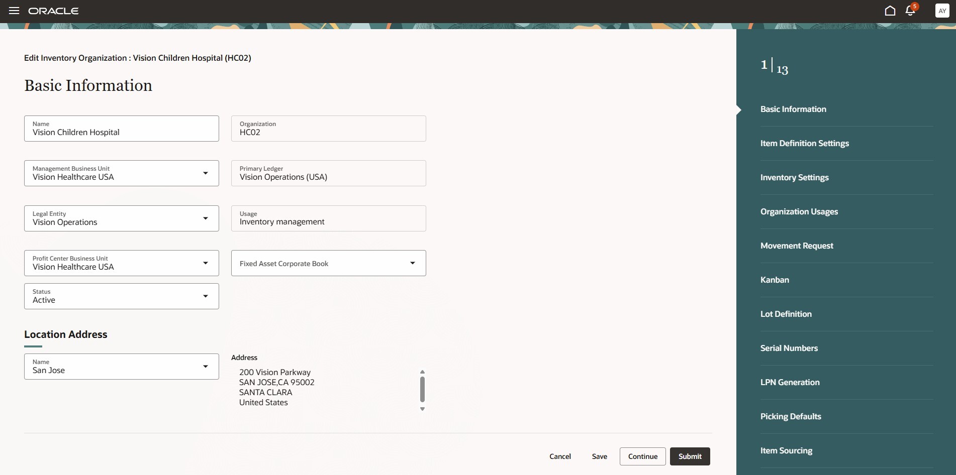 Organization Parameters Guided Process