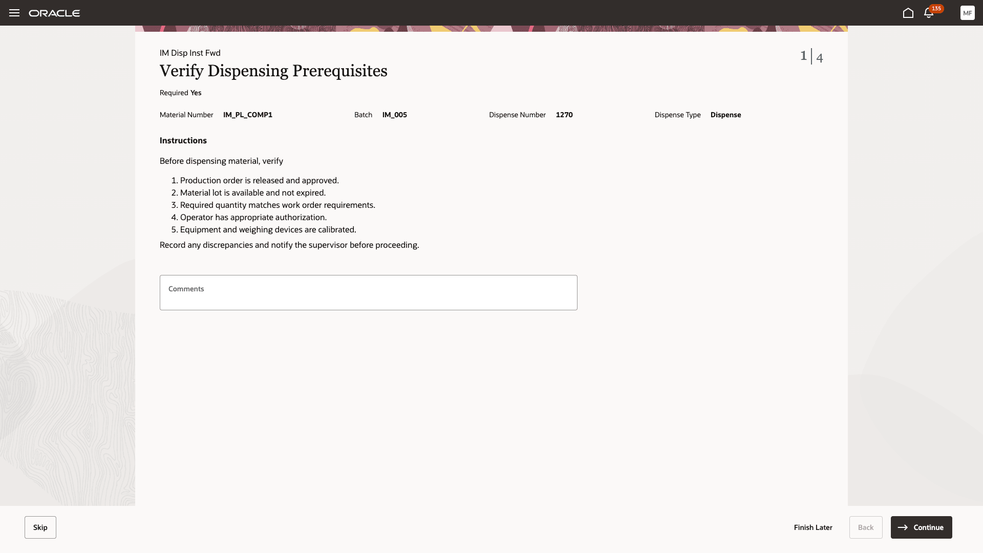 Review tasks, videos, links to start dispensing