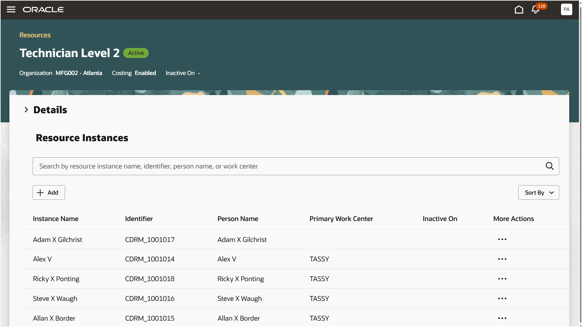 Manage Resources - Assign Resource Instances