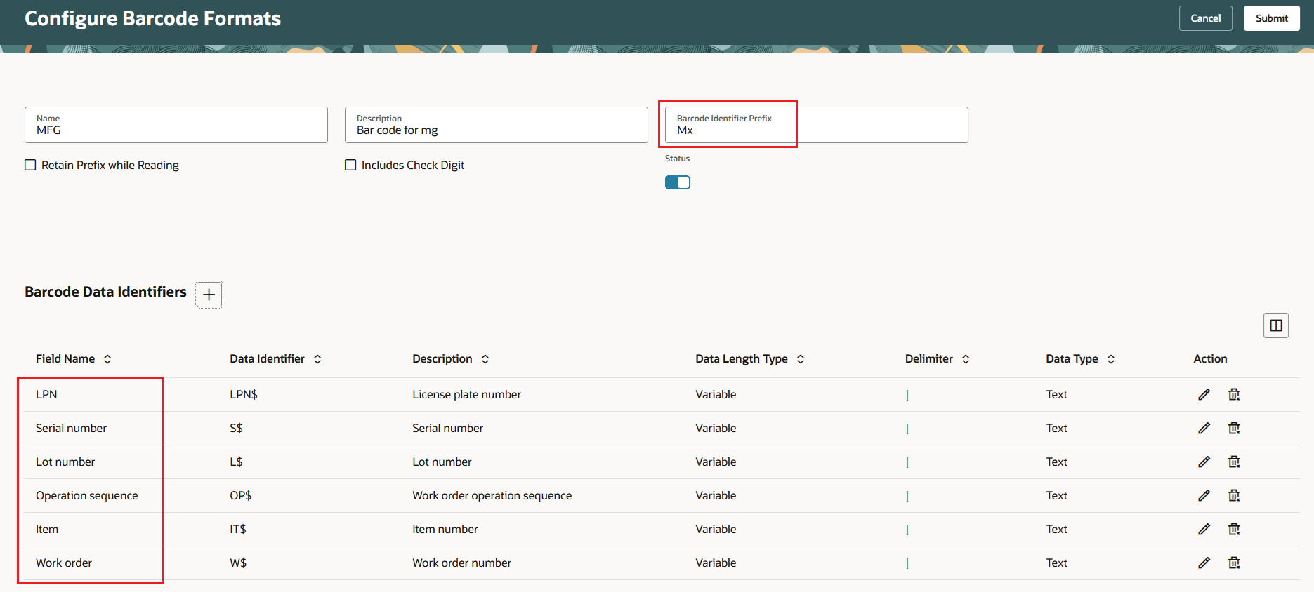 Configure Barcode Formats