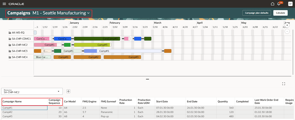 Production Campaigns -&nbsp; Production scheduling (Supply Planning)