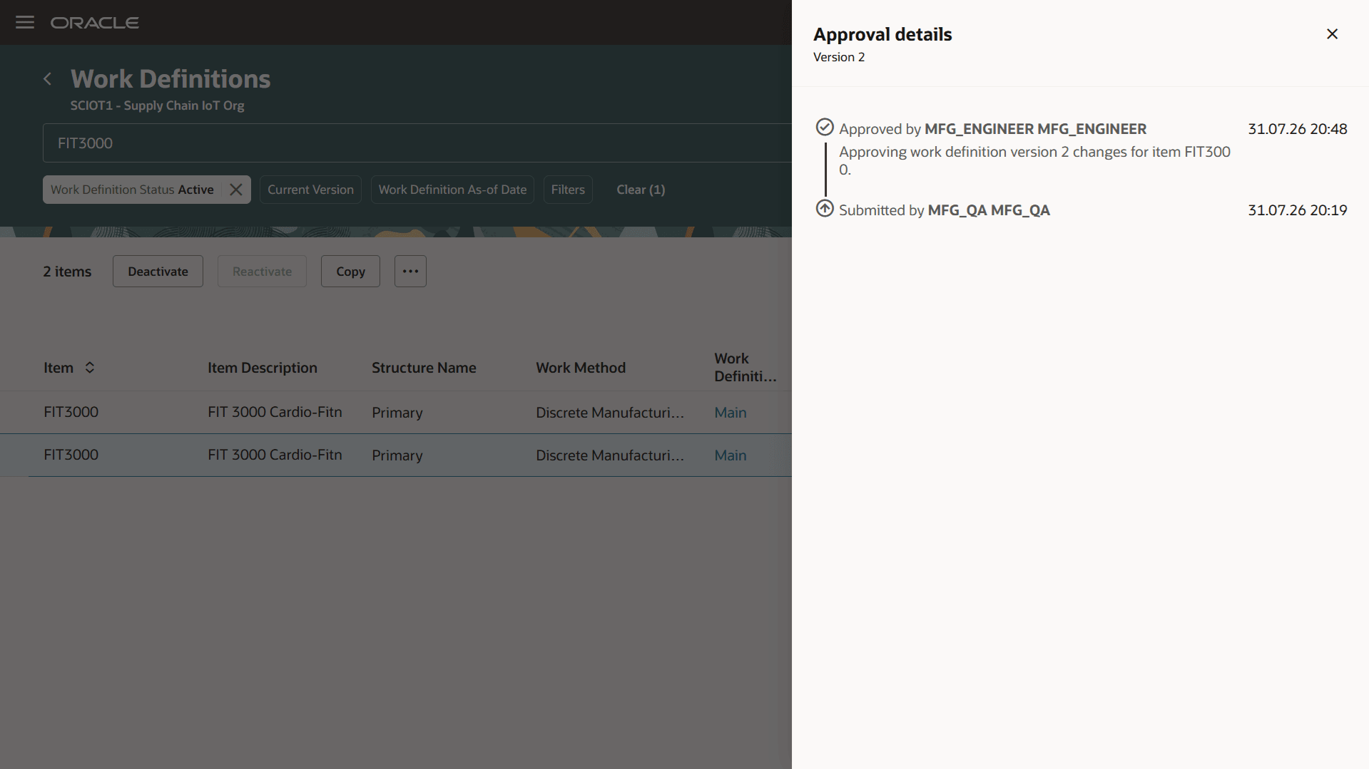 Approval details