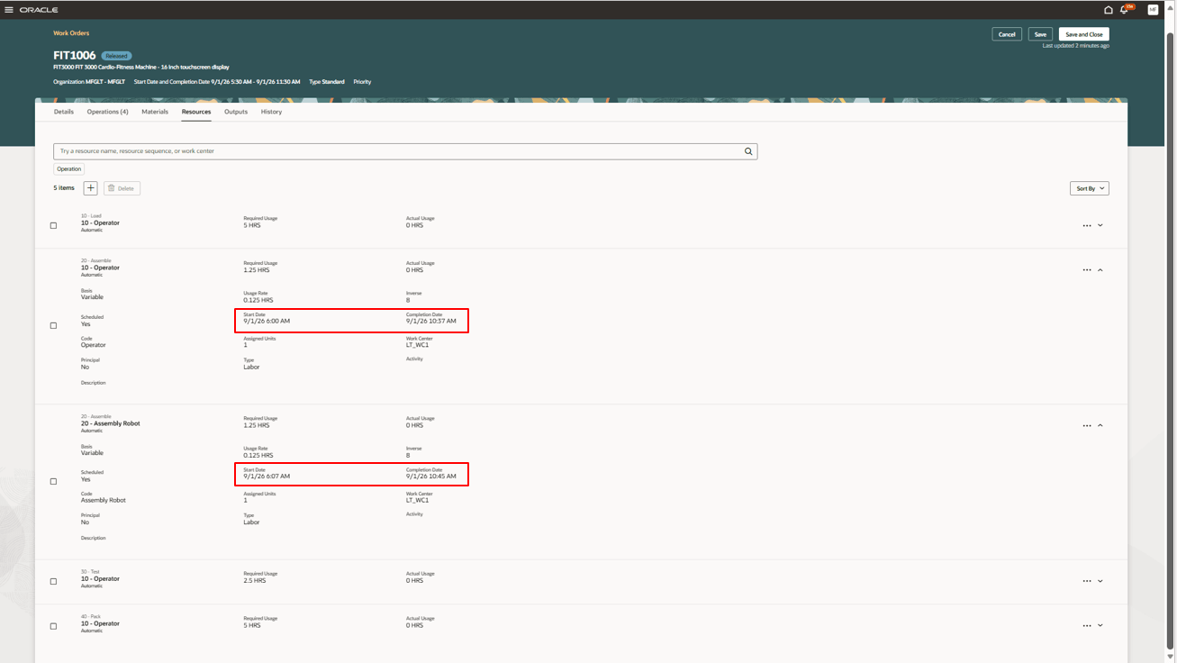 Minimum Transfer Quantity applied at resource level