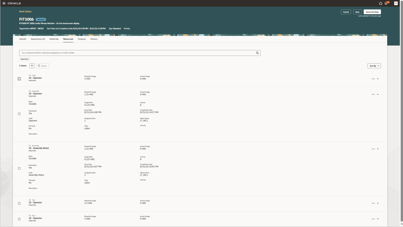 Resource durations overlap due to application of minimum transfer quantity