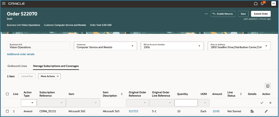 Order View