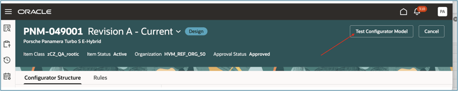 Test configurator