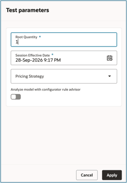 Apply parameters