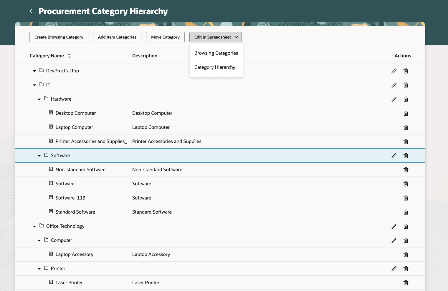 Set up procurement categories for configuring negotiation approval rules