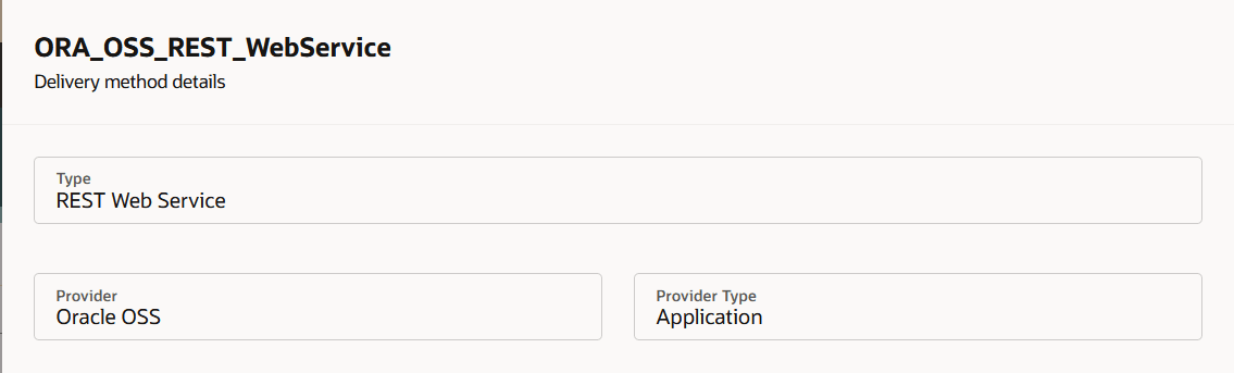 Oracle OSS Delivery Method