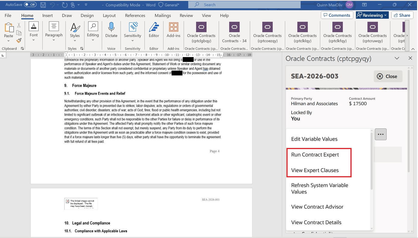 Expert Actions - Word Add-in