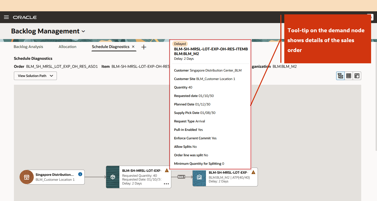 Tooltip on Demand Node