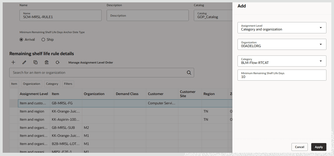 Add a New Rule Detail