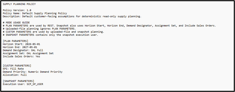 Allocation policy document