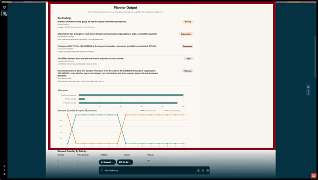 Outcome fulfillment section