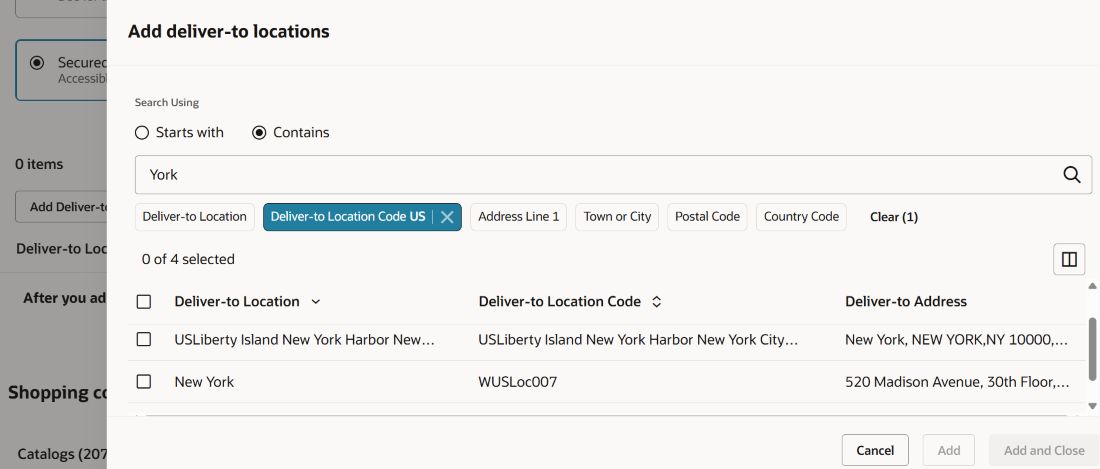 Search for locations