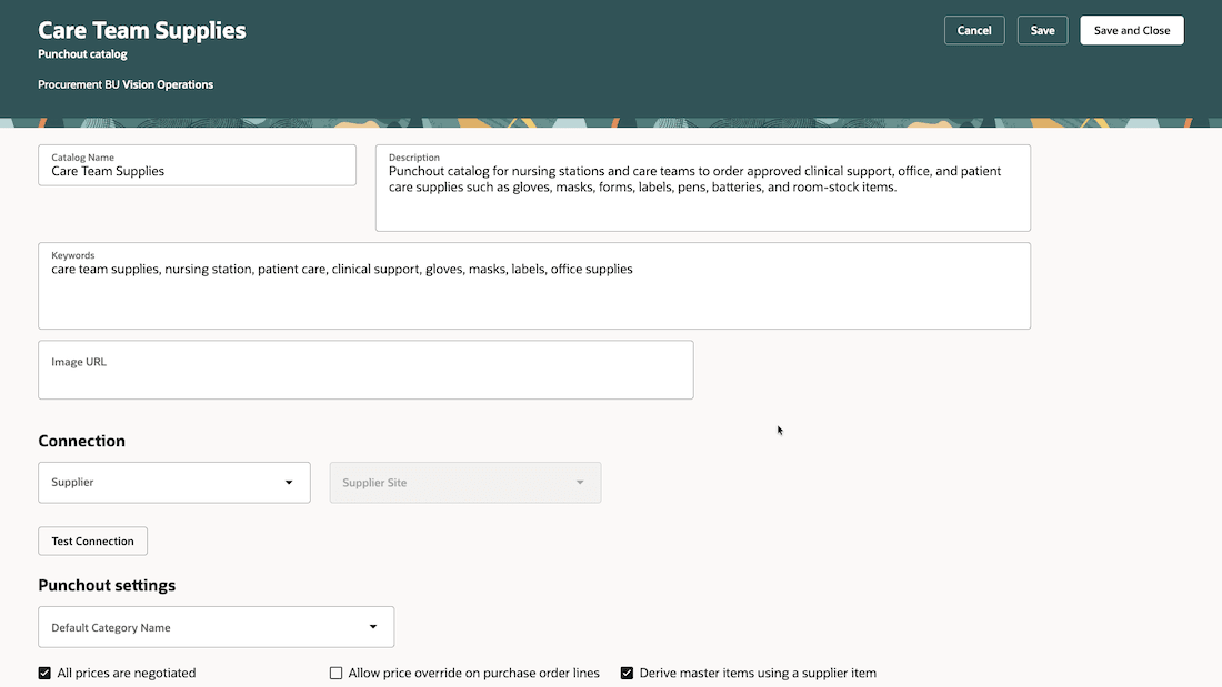 Edit punchout catalog downloaded from Oracle Business Network