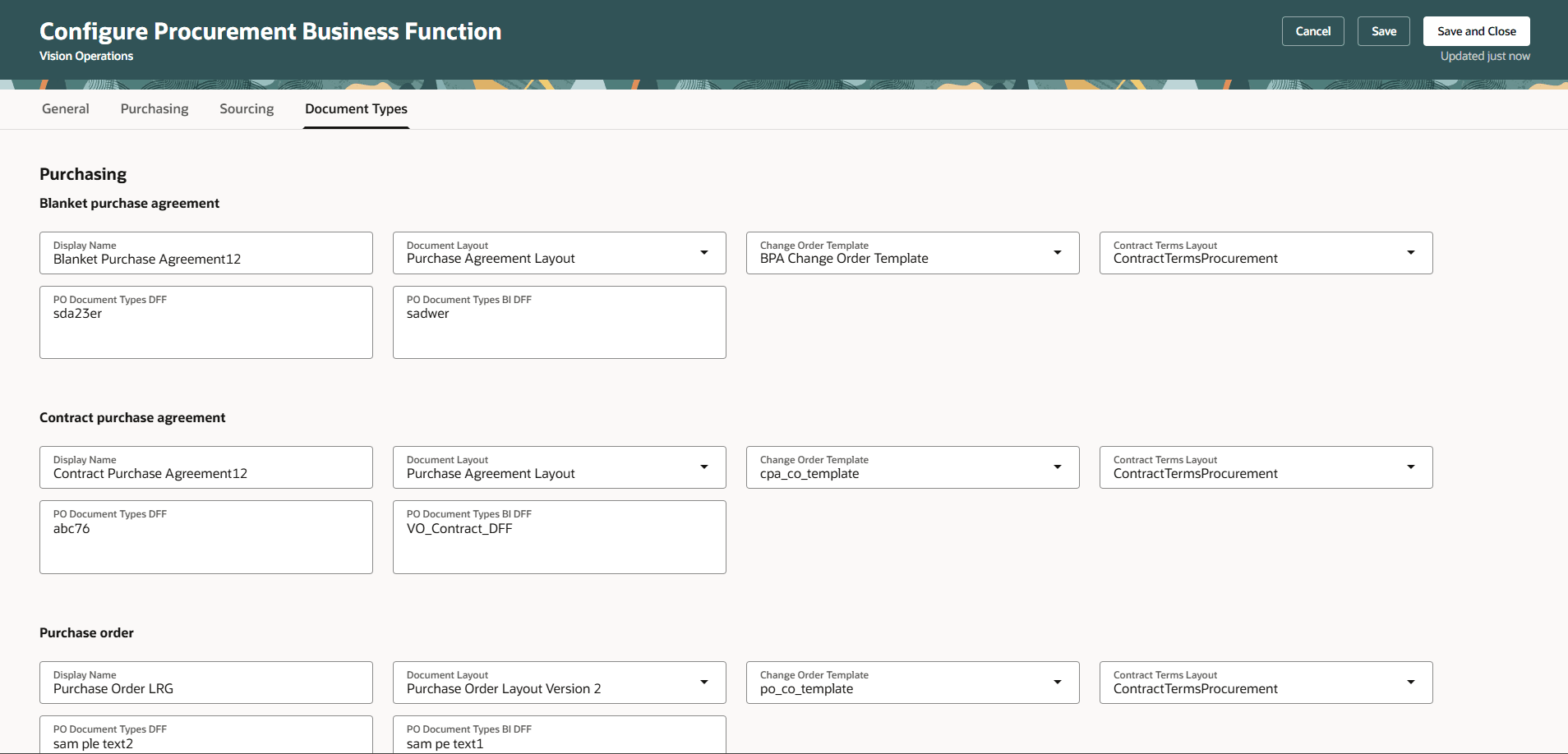 Configure Document Type Settings
