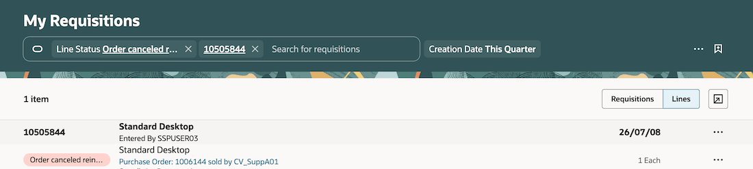 Order canceled reinstated