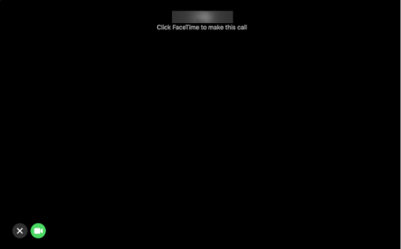 Screen capture showing the video call one-to-one chat interface.