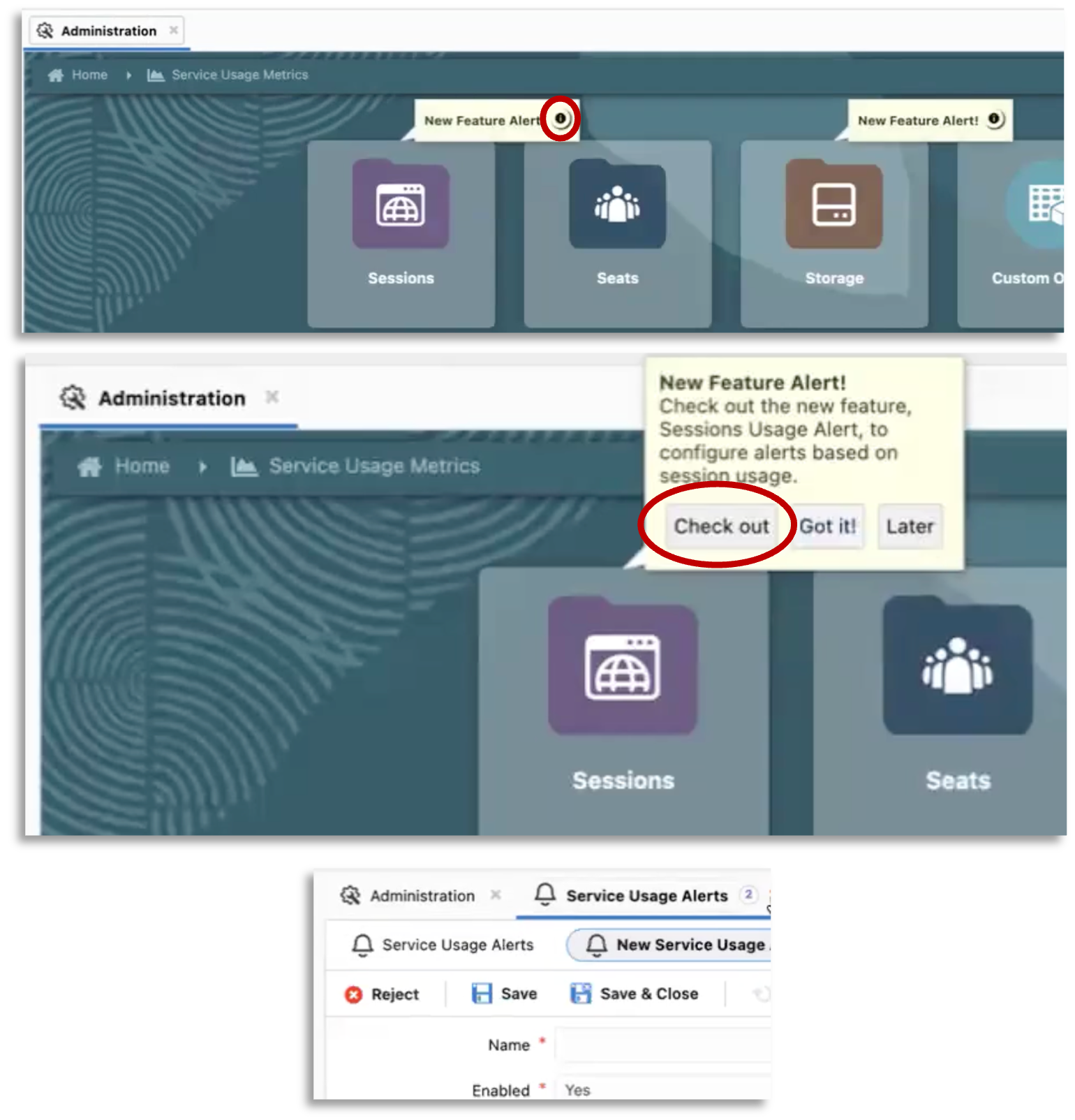 Banner in Admin UI