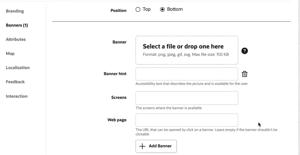 Banner Configuration