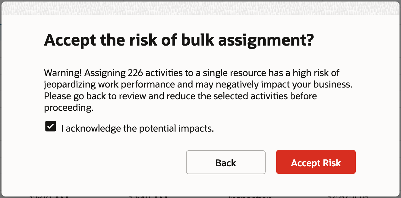Acknowledged Warning