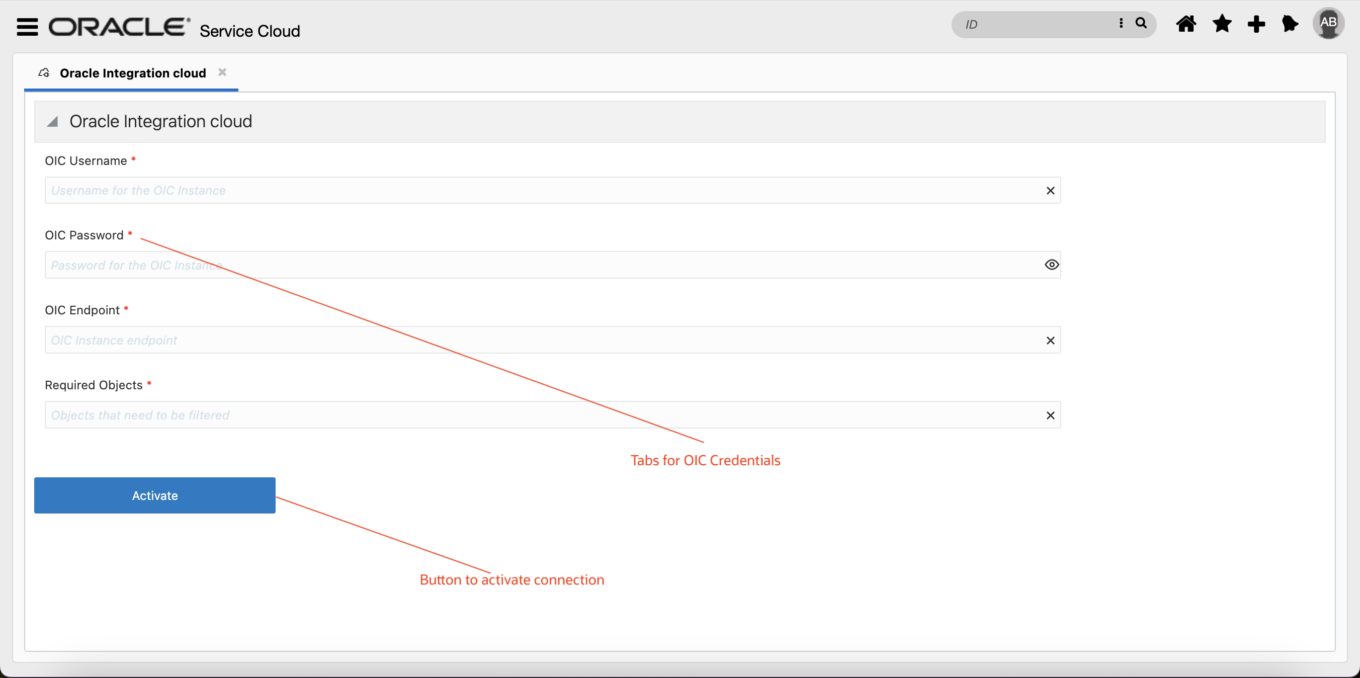 Configurator UI for OIC