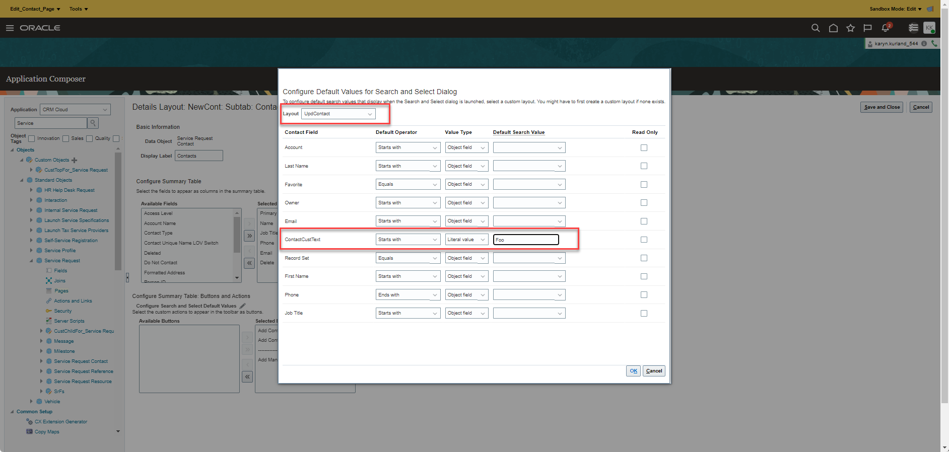 Modify Custom Field Default Value