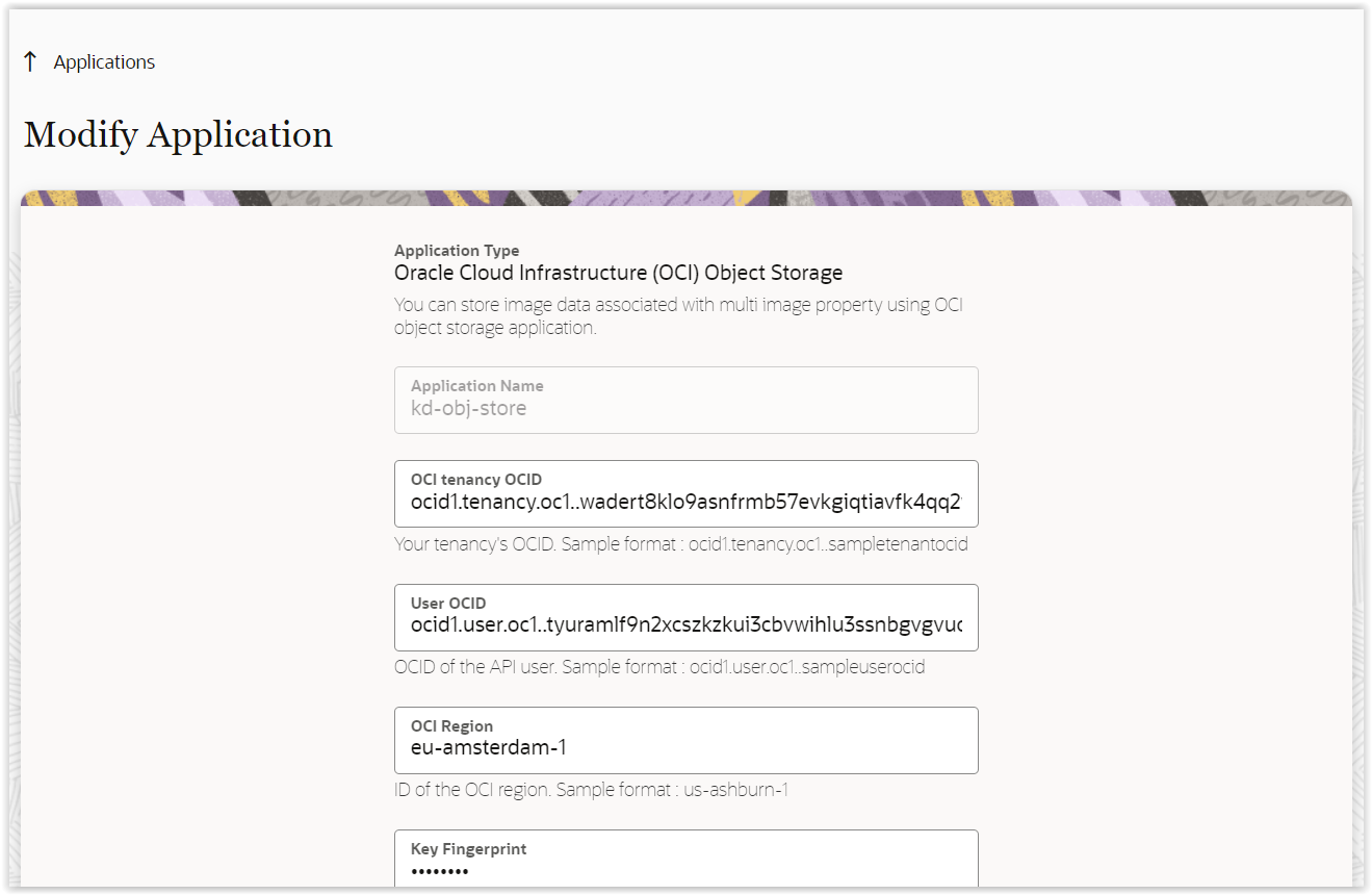Modify Application