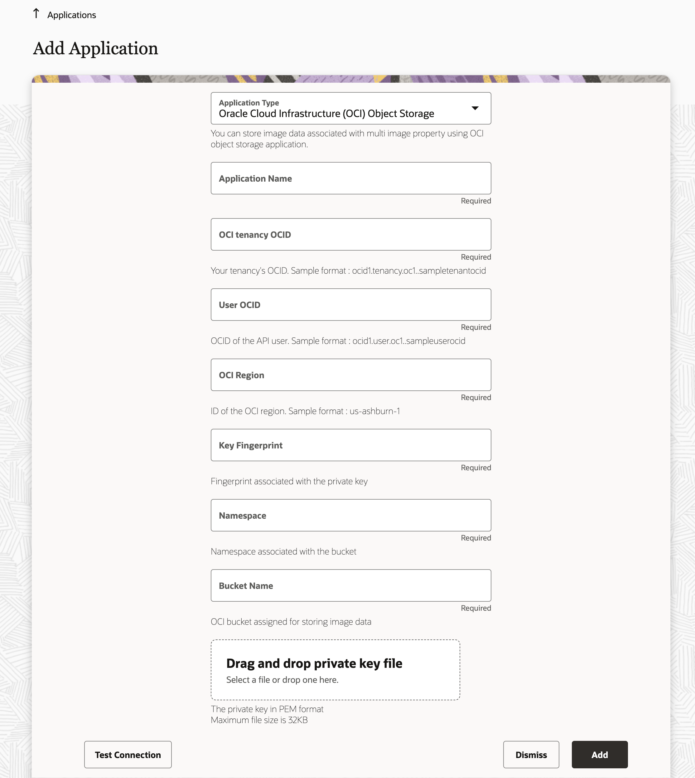 Add OCI Detail
